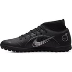 Nike Superfly 8 Club TF, Sneaker Mixte, Black Metallic Silver Medium Ash, 43 EU