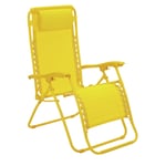 Argos Home Folding Metal Zero Gravity Sun Lounger - Yellow