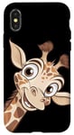 Coque pour iPhone X/XS Girafe Mignonne tête de Girafe Animal Afrique Zoo