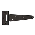 Amig - Charnière Type T en Acier Noir | Pour Portes d'Entrée et de Passage | Facile à Installer | Compatible avec Portes d'Armoires et de Jardin | Charnière Papillon, Noir, 250 mm, Acier allié