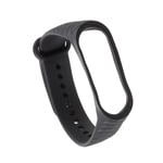 Xiaomi Mi Band 3 klockarmband romb textur sport silikon - Svart