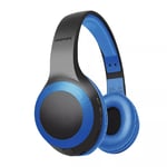 PROMATE Deep Base Bluetooth V5.0    Wireless Over-ear Headphones. Up to 5 Hours Playback, Built-in 200mAh Battery. Aus Port &amp; MicroSD Playback. High-Res Microphone. Blue Colour.