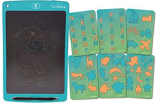 LexibookTablette À Dessiner Électronique numérique, Ardoise Magique Portable Légère, Écran Multicolore écrire Dessiner, 70 Pochoirs, Stylet, Jouet Éducatif Créatif, 10"/ 26cm, à Pile, Bleu, CRT10