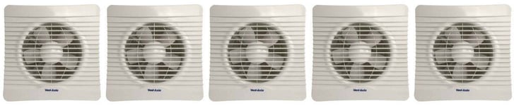 5 x Vent Axia 454059 Silhouette 150X Extractor Fans 150 mm /6 Inch (Standard)