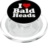 I LOVE HEART BALD HEADS PopSockets PopGrip for MagSafe