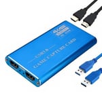 Carte d'acquisition Audio-vidéo HDMI 1080P 60fps,HDMI vers USB 3.0,plaque d'enregistrement pour diffusion en direct de jeux,entrée micro,boucle de sortie 4K - Type Blue S41