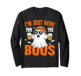 Ghost I'm Just Here For The Boos Halloween Costume Men Women Long Sleeve T-Shirt