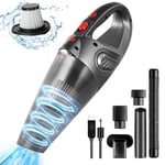 URAQT Handheld Vacuums Cordless, 9500PA Portable Handheld Hoover with LED Light, 120W USB Rechargeable Car Vacuum Cleaner with Powerful Suction, Mini Car Hoover for Pet, Office, Car, Sofa, Mattress