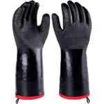 Umnuou - Gants isolés résistants à la chaleur/au froid pour barbecue/grill Mitaines de four pour fumeur,support de casserole, ignifuge à l'épreuve de