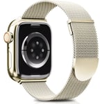 Armband kompatibelt med Apple Watch Armband 40mm 41mm 38mm för kvinnor/män, för iWatch Series 8 7 6 SE 5 4 3 2 1, Champagne Guld