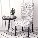 FLLXSMFC Dining Chair Covers Stretch Spandex Chair Cover Universal Elastic Printing Slipcover For Dining Room Seat Chair Covers Banquet Kitchen Wedding Case