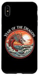 Coque pour iPhone XS Max Année du Dragon #17 Sea Dragon Coucher de Soleil Vagues Rétro