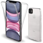 Coque Intégrale pour iPhone 11 Transparente Silicone Antichoc - 360 Degres Protection Avant et Arriére Etui Housse CaseZ62028TH