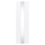 Radiateur Plat & Miroir Intégré 1800 x 565mm, Chauffage Moderne Vertical Double Colonne Acier au Carbone Blanc Brillant, Cuisine Salon Salle de Bain [Brosse, Attaches Murales & Supports INCLUS]