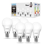 LVWIT E14 Golf Ball LED Light Bulb,6.5W P45/G45 Small Edison Screw Golf Ball Bulbs 60W Equivalent,806Lm,6500K Cool White E14 Golf Bulbs,220-240V,45 * 82MM, Not-Dimmable (6 PCS)