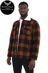 Brave Soul Men Buttoned Lumberjack Heavy Shacket Jacket Brushed Blanket Coat