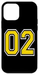 iPhone 12 mini Number 02 in Yellow White Black Pocket Version Case