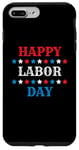 iPhone 7 Plus/8 Plus Red White And Blue Stars Happy Labor Day Case