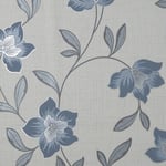 Fine Decor Larson Floral Navy Silver Wallpaper FD43067 - Texture Trial Glitter