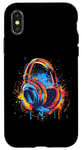 iPhone X/XS Headphones Music DJ Music Lover Splash EDM Music Headphones Case