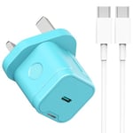 iPhone 15 Charger Plug and Cable,USB C New iPad Pro Charger,Type C to C Cable Charging USBC for Apple iPad Pro 12.9 3Gen/iPad Air 5th/4th,2022 iPad 10th/9th/iPad Mini 6th,iPhone 15/15 Plus/15 Pro Max