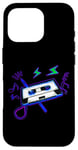 Coque pour iPhone 16 Pro Cassette Tape Pencil années 80 rétro vintage musique rétro