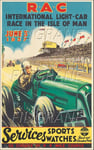 R.A.C ISLE of MAN AUTO 1937 Rsnl - POSTER HQ 50x70cm d'une AFFICHE VINTAGE