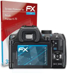 atFoliX 3x Screen Protection Film for Ricoh Pentax K-70 Screen Protector clear