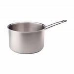 Pentole Agnelli Casserole Haute avec Manche, Acier Inoxydable 18/10 18 cm Acier