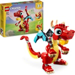 LEGO Creator 3in1 Red Dragon Toy to Fish Figure to Phoenix Bird Model, Animal 6