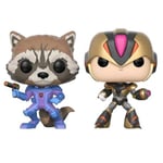 Funko Pop! Marvel Vs Capcom: Rocket Vs MegamanVinyl Action Figure - Damaged Box