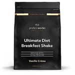 Protein Works - Ultimate Diet Breakfast Shake , Low Calorie Breakfast Shake , High Protein , Low Sugar Breakfast , 36 Servings , Vanilla Crème , 2kg