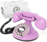 Telephone Fixe Vintage/Telephone Filaire Vintage/Telephone Retro/Telephone Fixe Retro/Telephone Fixe avec Fil/Telephone Vintage Retro/Telephone Pink