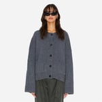 Wool Wide Cardigan - Blue