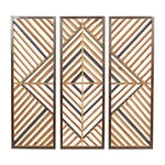 Deco 79 Décoration murale, S/3, 30,5 cm de large, 89 cm de haut, marron