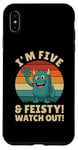 Coque pour iPhone XS Max Five and Feisty Monster Birthday Graphic for Kids