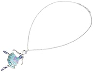 SP817E - Sautoir Collier Pendentif Poupée Danseuse Robe Froufrous Email Bleu ...