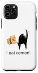 Coque pour iPhone 11 Pro I Eat Cement Maudit Chat Drôle Curly Specific Meme