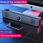 Haut-parleur d'ordinateur 4D Surround Soundbar Bluetooth Speaker5.0 Haut-parleur filaire Subwoofer stéréo Barre de son pour ordinateur portable PC Gamer, version Bluetooth