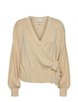 YAS Yasassi Ls Wrap Knit Cardigan S. Noos Kräm