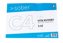 Kuvert C4 5 pack Vit