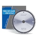 blueline by AKE Circular Saw Blade | 168 x 20 Z52 Flat Tooth with Bevel Negative, Carbide | Very Fine | for Wood Material, Plastic, Laminate, Aluminium | on Hand Circular Saw, Table Saw - for Festool