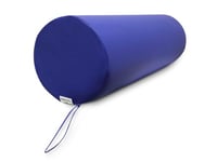 WELLCORE Coussin demi-cylindre de massage, 60 x 20 cm, similicuir, déhoussable, rembourrage en mousse, pour yoga, fitness, table de massage, ergonomique, bleu