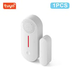 capteur de porte/fenêtre intelligent,wi-fi,alarme de sécurité,détecteur d'ouverture/fermeture de porte,contrôle à distance avec application,activation et désactivation du - Type Tuya wifi 1PCS