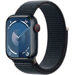 Apple Watch Series 9 GPS + Cellular 41mm Midnight Aluminium Case w/ Midnight Sport Loop