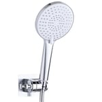 YEAUPE PRO Pommeau de douche haute pression – Douchette à main avec 3 modes de jet, pommeau de douche rond (Φ120 mm), pommeau de douche haute pression, pommeau de douche à économie d'eau, chromé