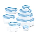 Tefal MASTERSEAL FRESH SET 9PIÈCES, de 0,15L à 2,2L, Étanche, Couvercles à clips hygiéniques et hermétiques, Compatible lave-vaisselle et micro-ondes, Résistant au givre, N1031451