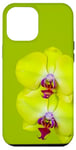 Coque pour iPhone 13 Pro Max Fleurs d'orchidée verte