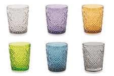 Villa d’Este Home Tivoli - Lot de 6 verres à eau Marrakech multicolores en verre, 5905223