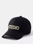 Mint Velvet Studio Logo Baseball Cap, Black